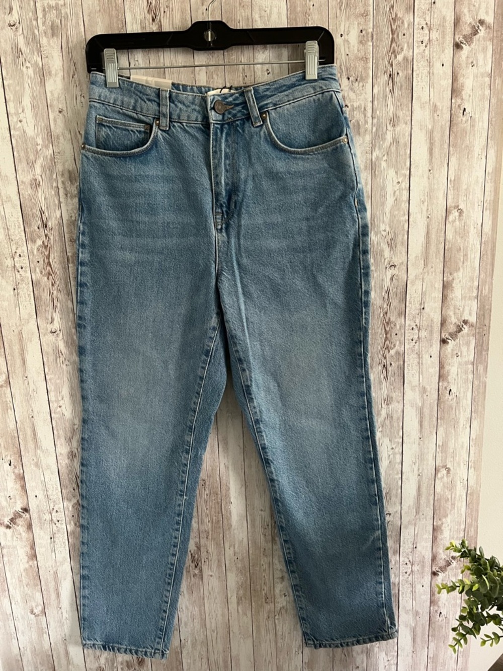Reiss High-Rise Slim Straight Light Blue Denim Jeans NEW size 28